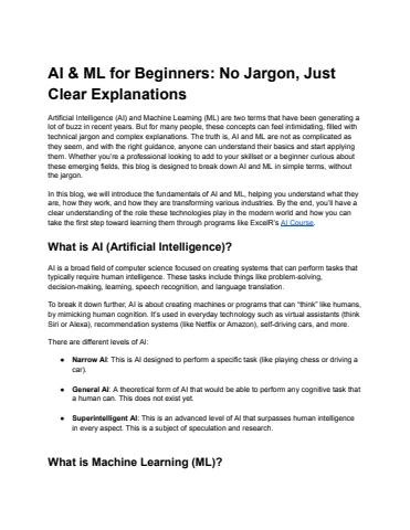AI_AI & ML for Beginners_ No Jargon, Just Clear Explanations