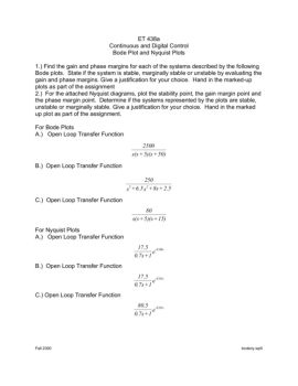 Continuous and Digital Control Bode Plot and Nyquist Plots - Guset User ...