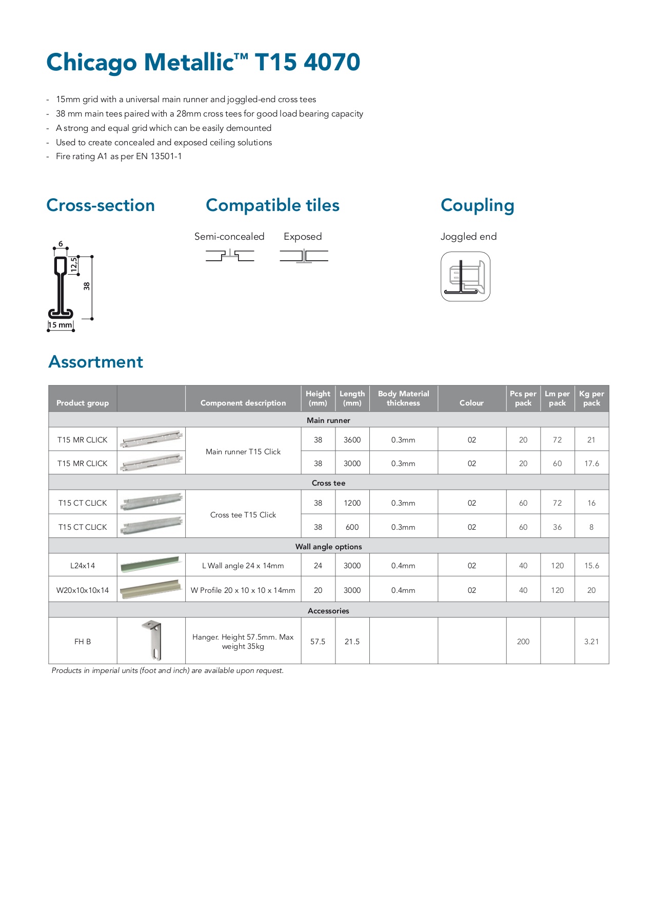 Chicago Metallic Ceiling Grid 1200 Series Shelly Lighting