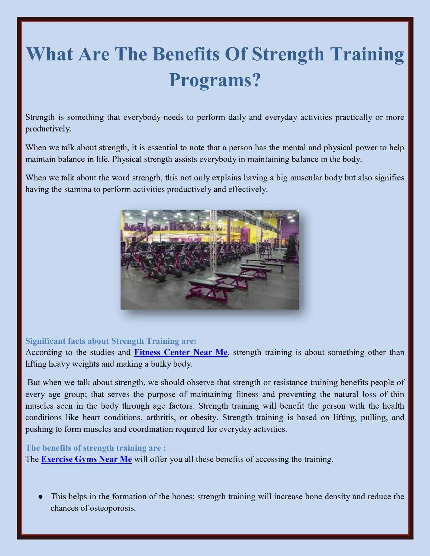 Strength Building Program What Are The Benefits Of Strength Training Programs?