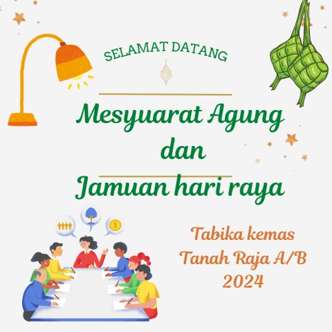mesyuarat agung dan jamuan hari raya tabika kemas tanah raja