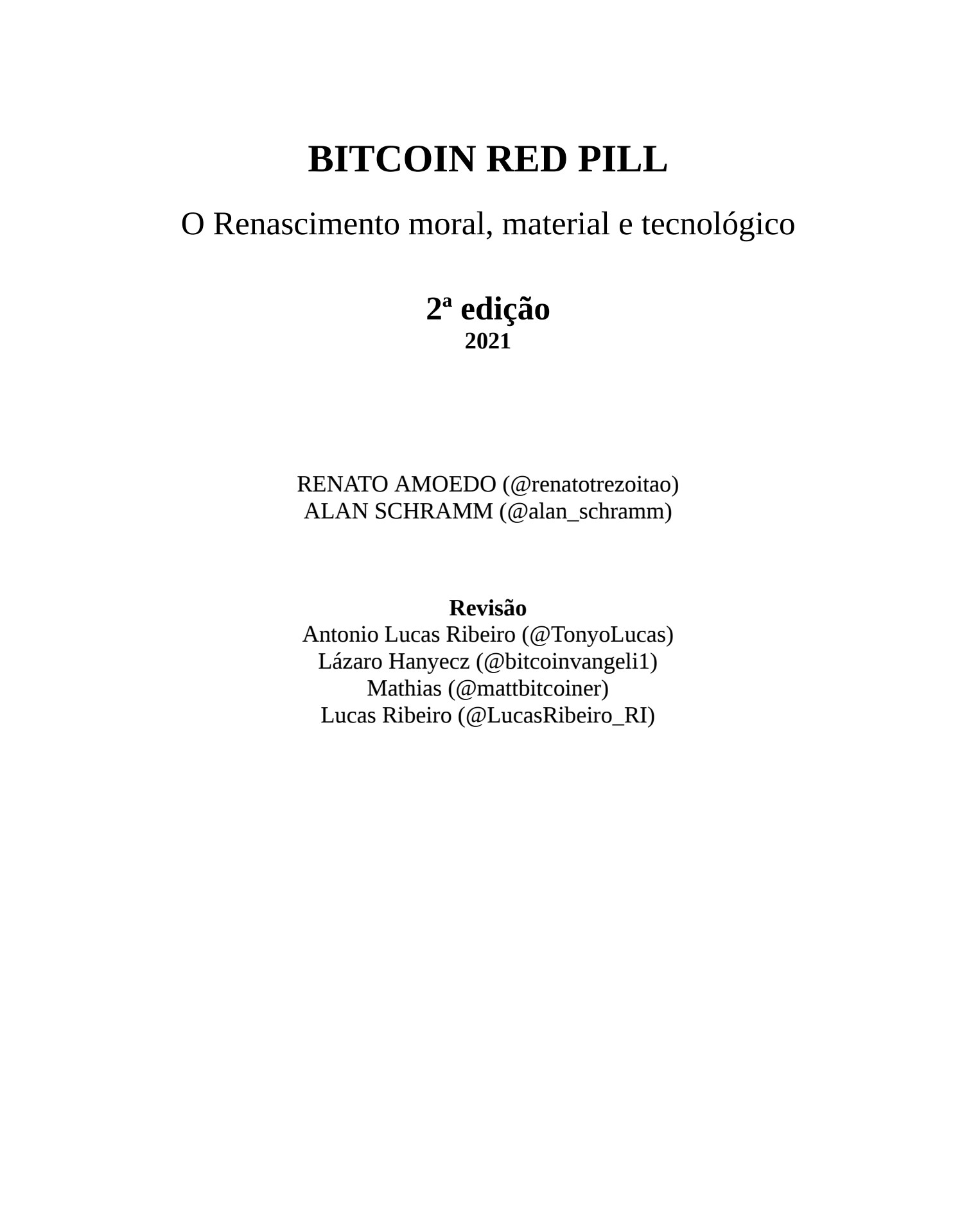 Bitcoin Red Pill - 2a Edicao - O Renascimento Moral - Flip eBook Pages 1-50  | AnyFlip