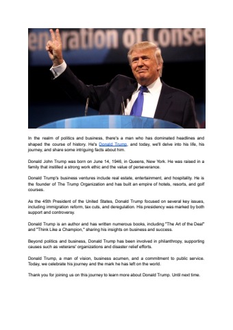 Trump Fact File Donald Trump Interesting Facts - falconfigure Flip PDF | AnyFlip