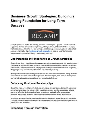 Business Growth Strategies_ Building a Strong Foundation for Long-Term ...
