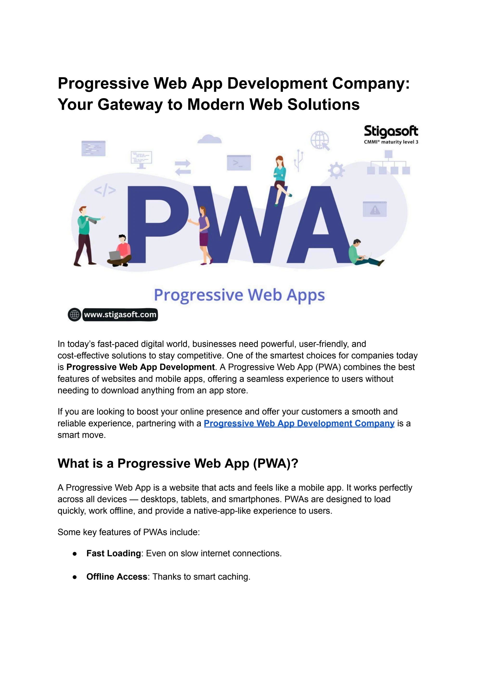 Progressive Development Llc Progressive Web App Development Company: Your Gateway to Modern Web ...
