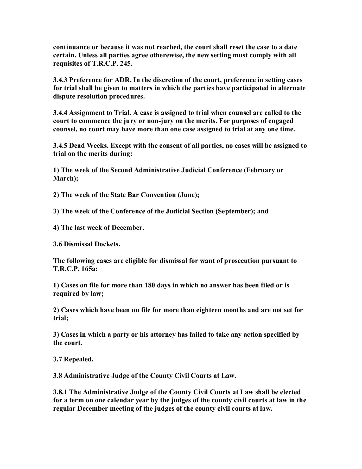 Local Rules Local Rules - Harris County Civil Bureau