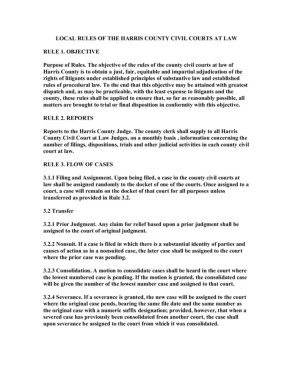 Local Rules - Harris County Civil Bureau