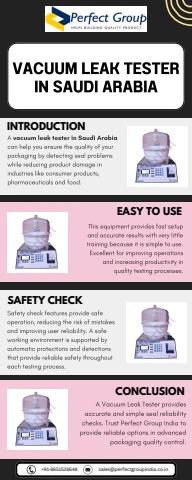 Vacuum Leak Tester in Saudi Arabia