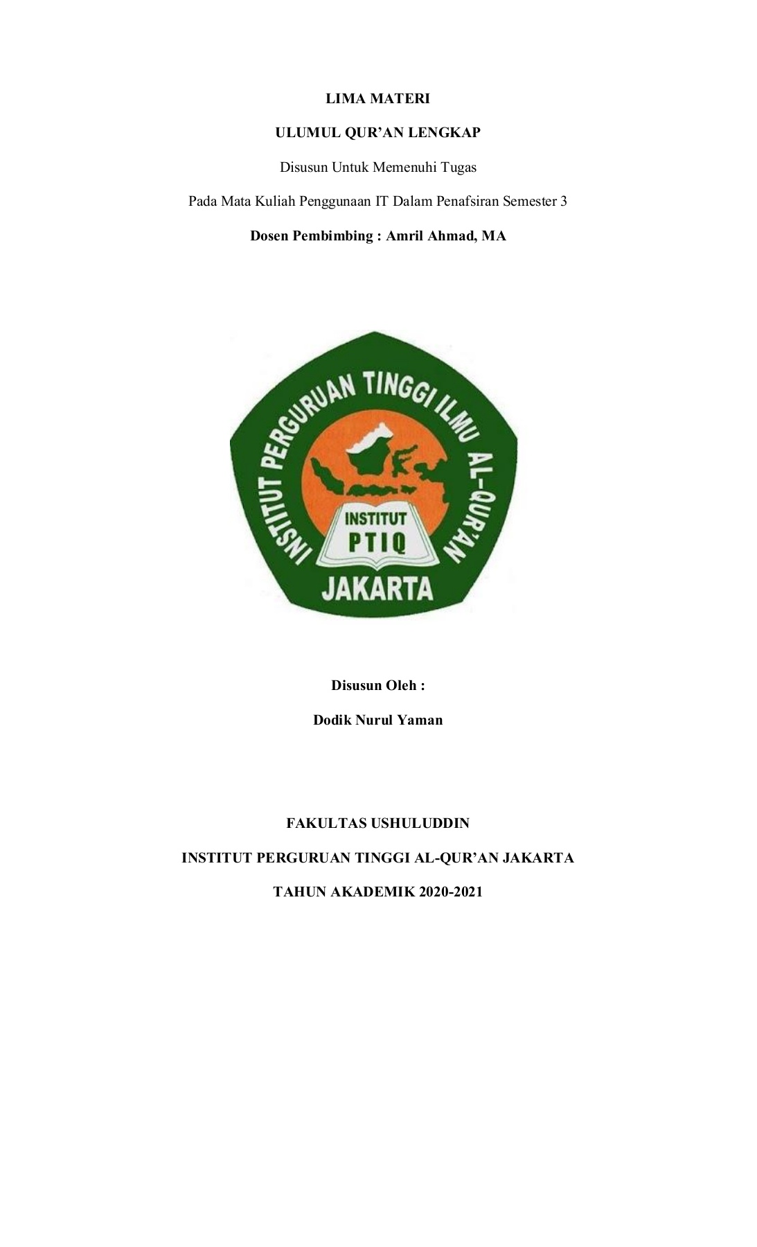 Lima Materi Ulumul Qur An Lengkap Flip Ebook Pages 1 28 Anyflip Anyflip