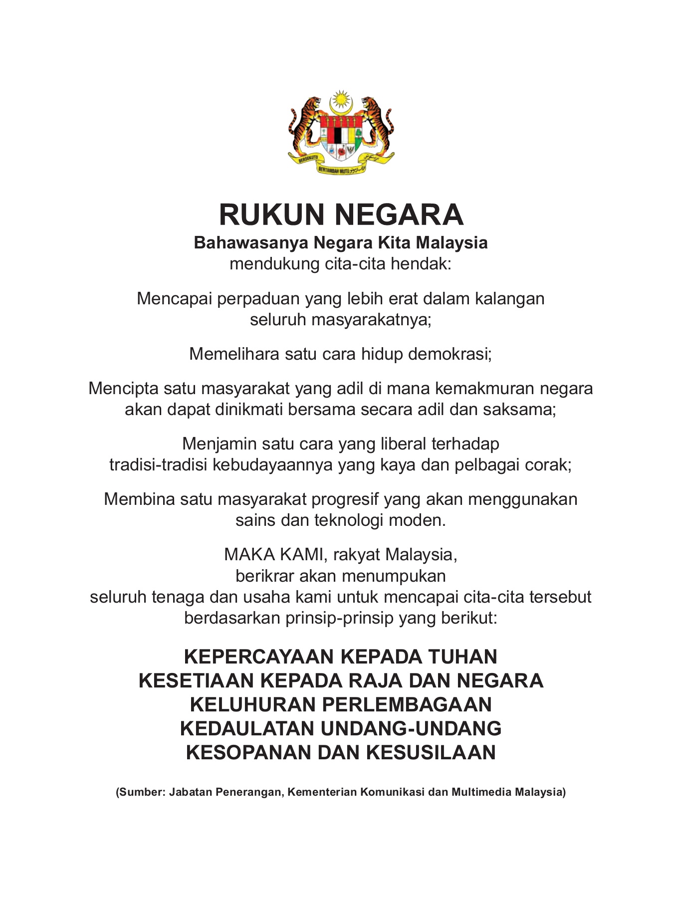 Rukun Negara Pdf