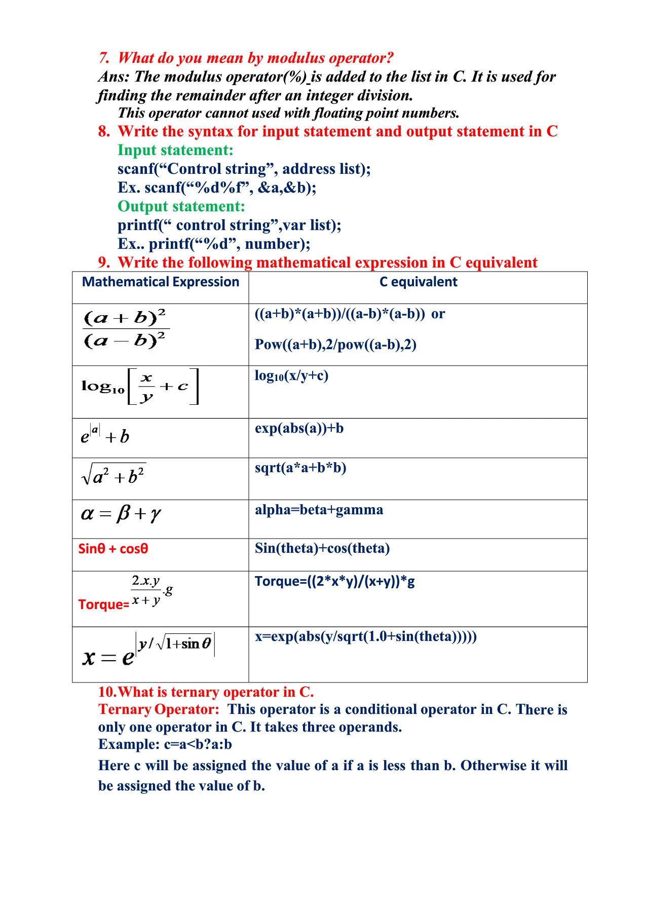 C notes