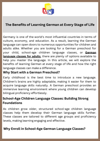 The Benefits of Learning German at Every Stage of Life