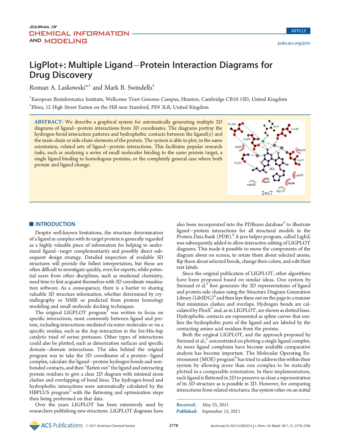 Lig Plot LigPlot+: Multiple Ligand Protein Interaction Diagrams for ...