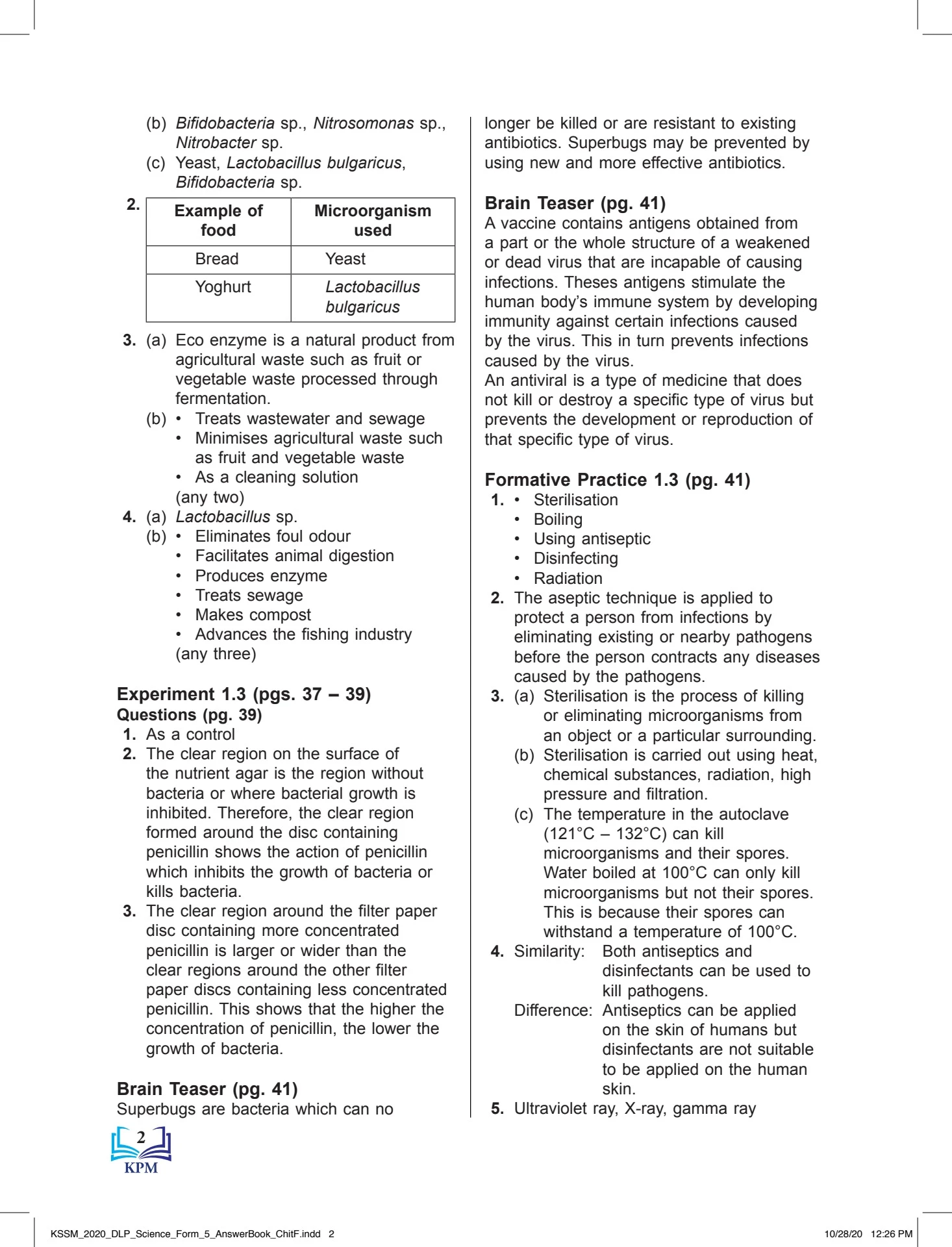 Full Answer KSSM DLP Science Form 5