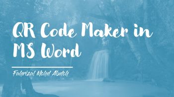 Word Code Maker QR Code Maker in MS Word