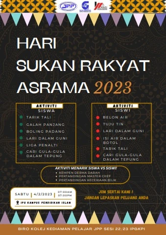 BUKU PROGRAM HARI SUKAN RAKYAT ASRAMA 2023