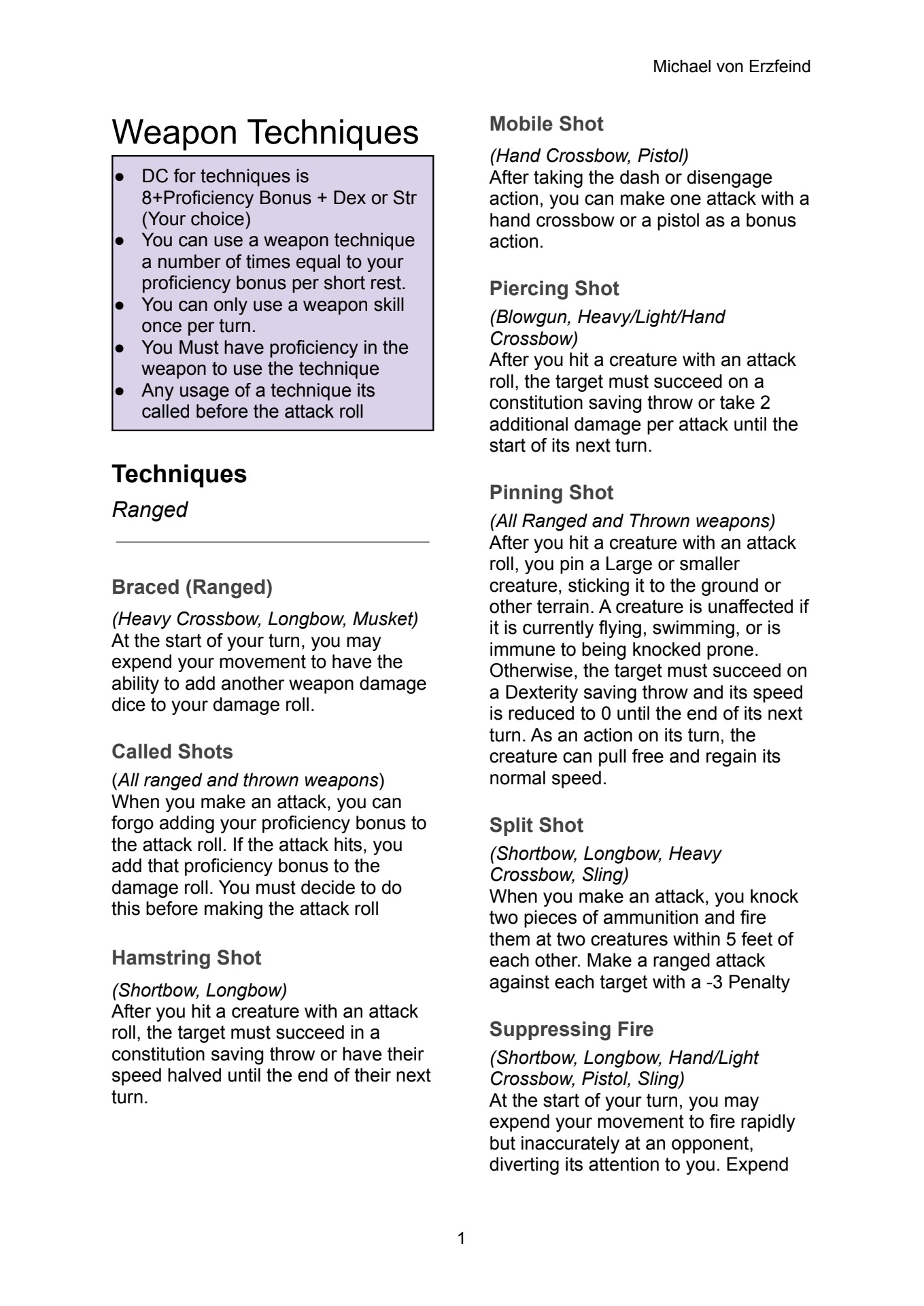 Weapon Techniques - Flip eBook Pages 1-5 | AnyFlip