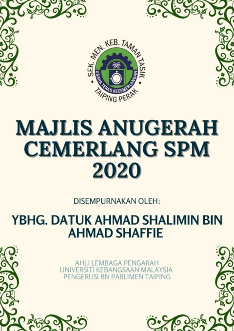 MAJLIS ANUGERAH CEMERLANG 2020 SMKTT
