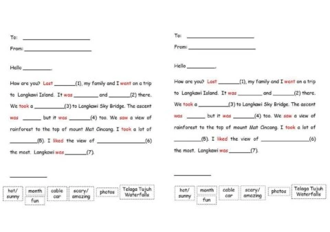 Year 4 Email Writing Exercise Unit 3