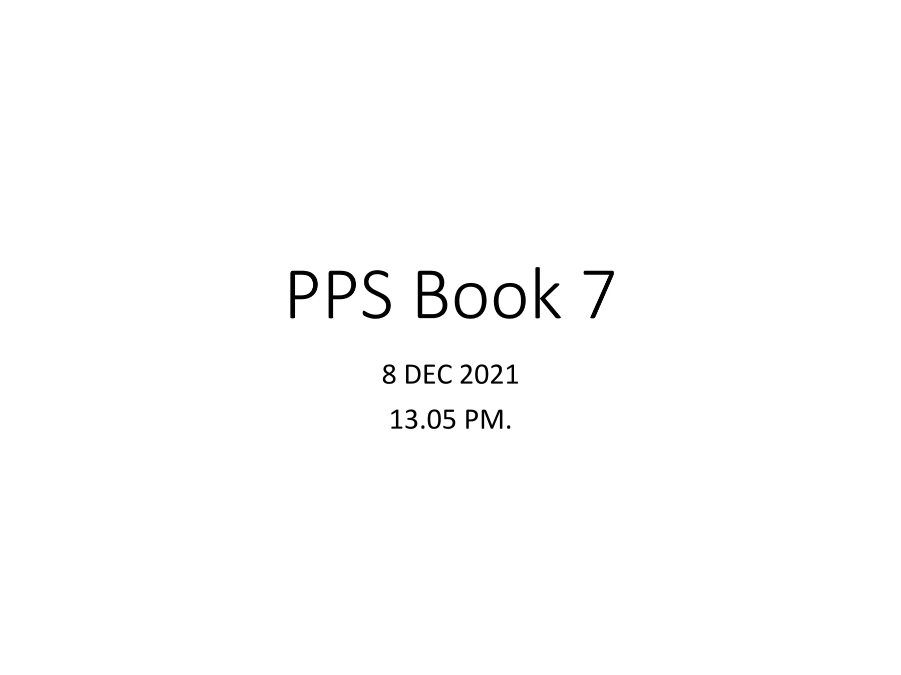 Pps Book PPS Book 7