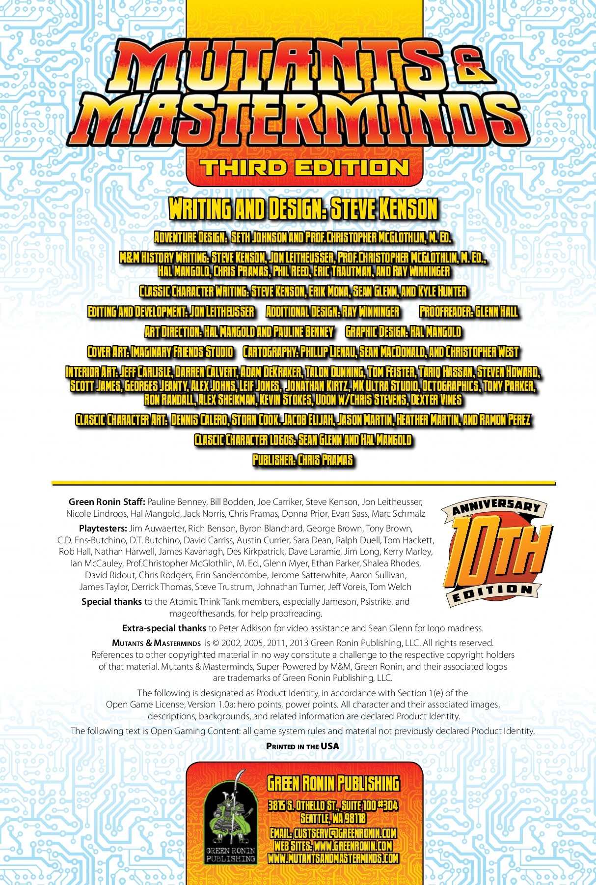 Hero's Handbook Deluxe MM 3rd Edition