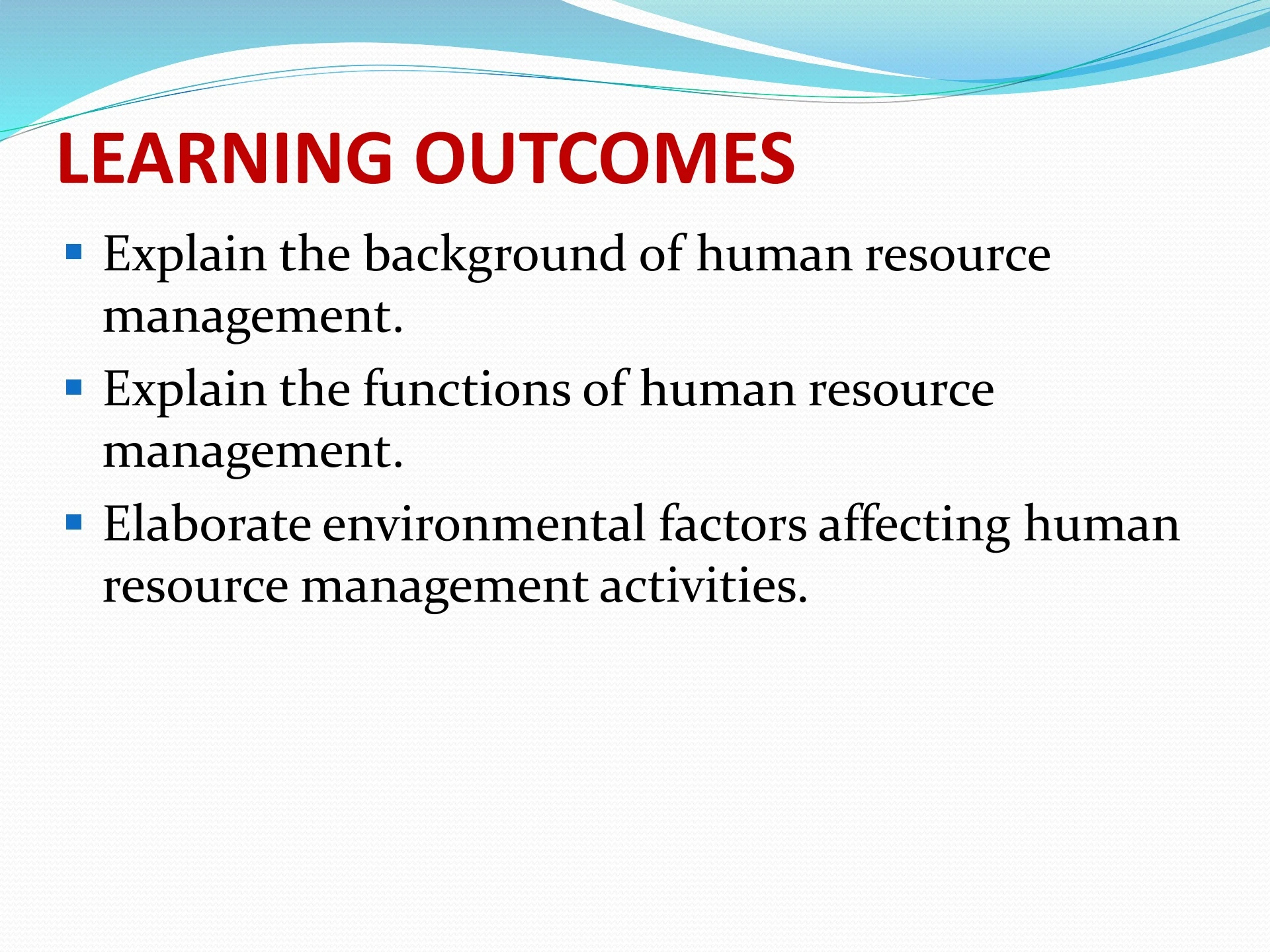 CHAPTER 1 - INTRODUCTION TO HUMAN RESOURCE MANAGEMENT